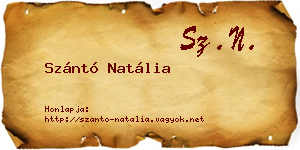 Szántó Natália névjegykártya